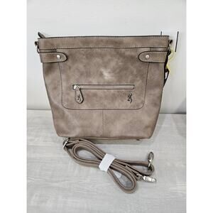 Browning Concealed Carry Purse, CCW Gun Handbag Distressed Faux Light Brown